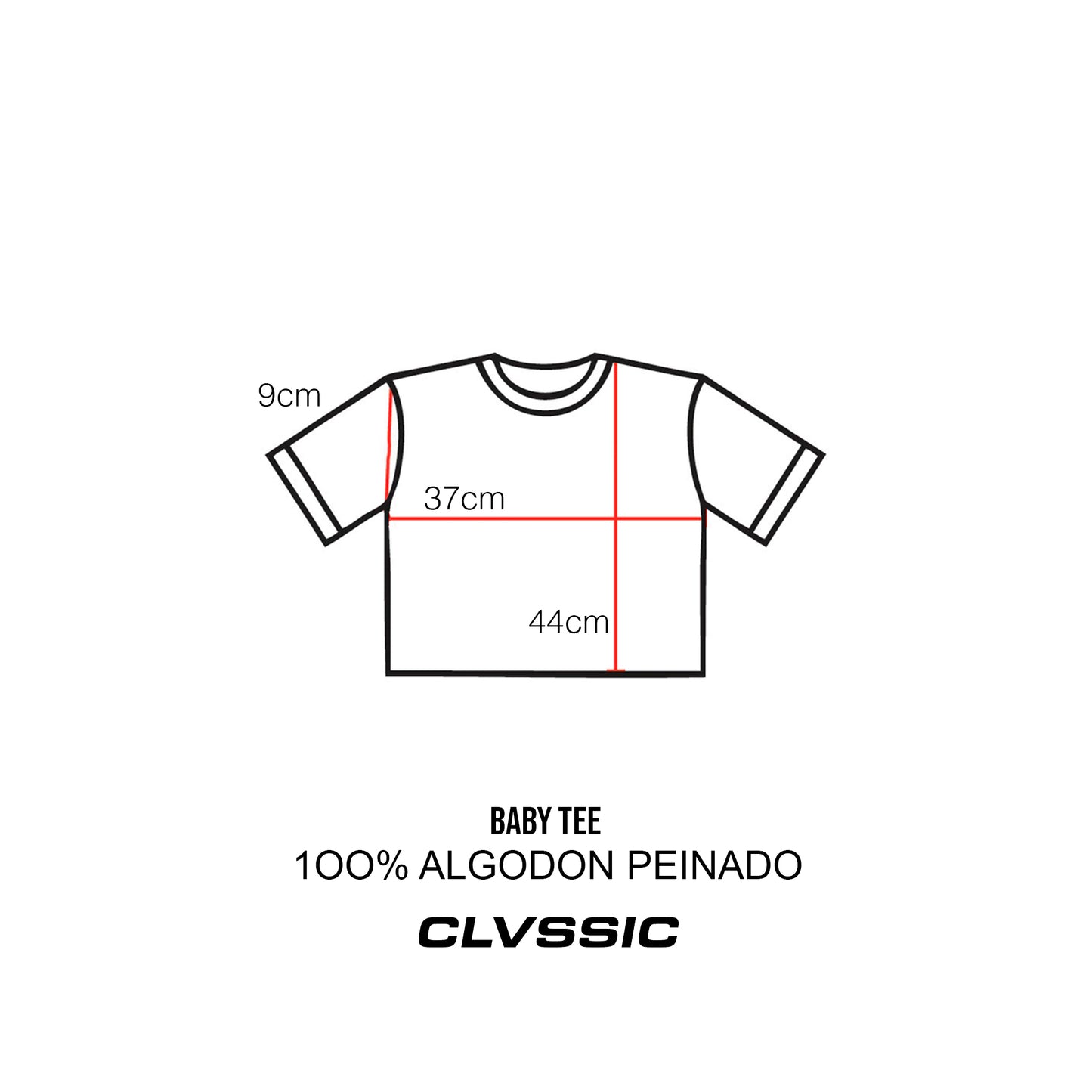 BABY TEE  WHITE - CLVSSIC