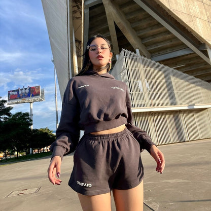 HOODIE CROP TOP - VINTAGE